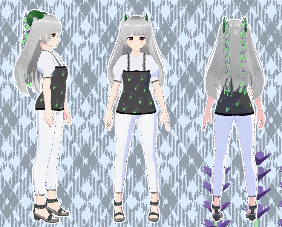 VRoid りかのパンツコーデ ラベンダー