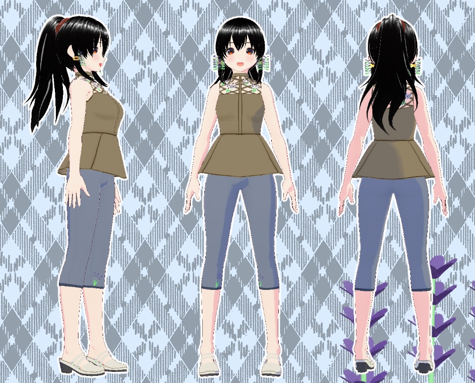 VRoid りまのパンツコーデ ラベンダー