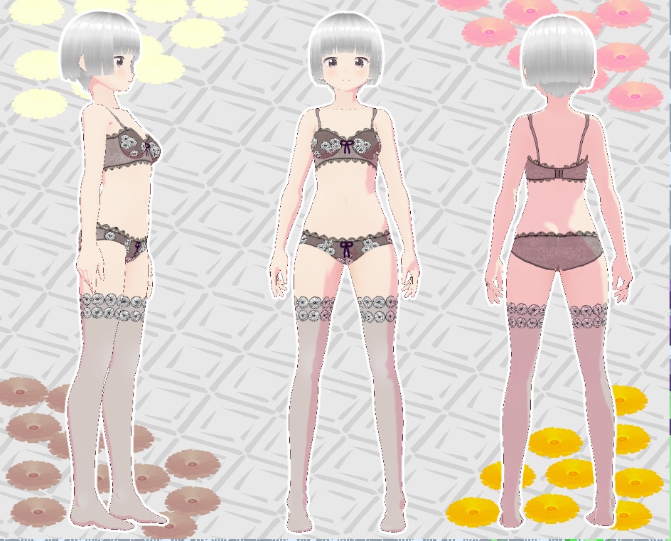 VRoid 下着セット 百日草