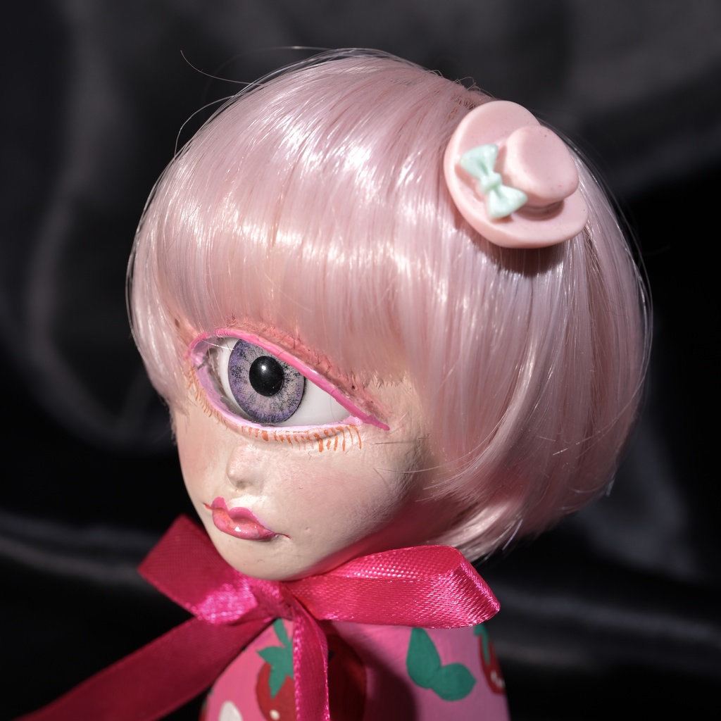 単眼こけし(パープル×ピンク)