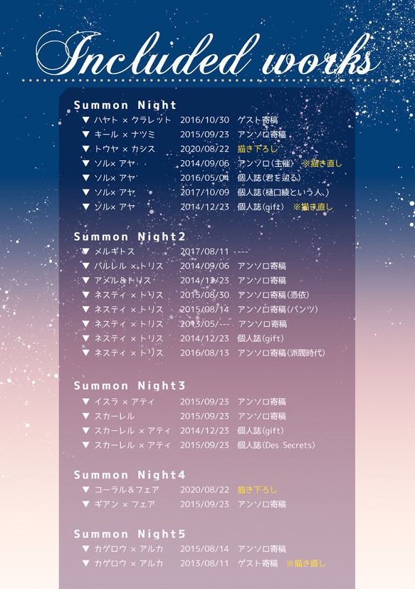 Sparkle night ~TRATTA再録本~