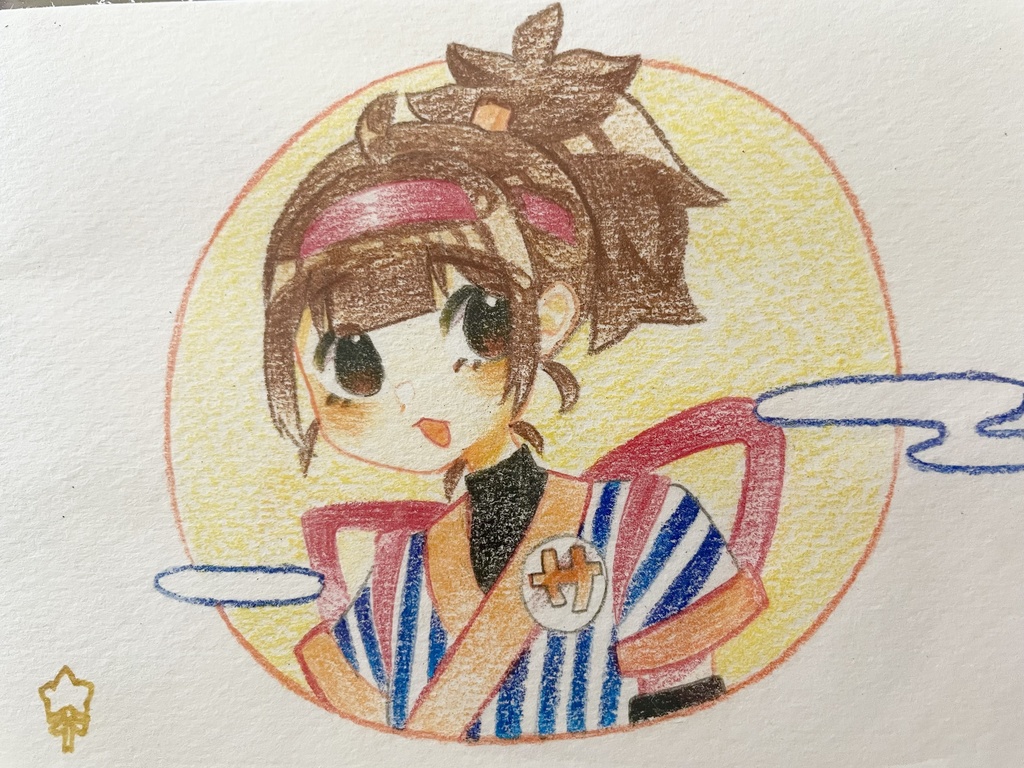 版権原画【サムライたまご食べ美ちゃん】