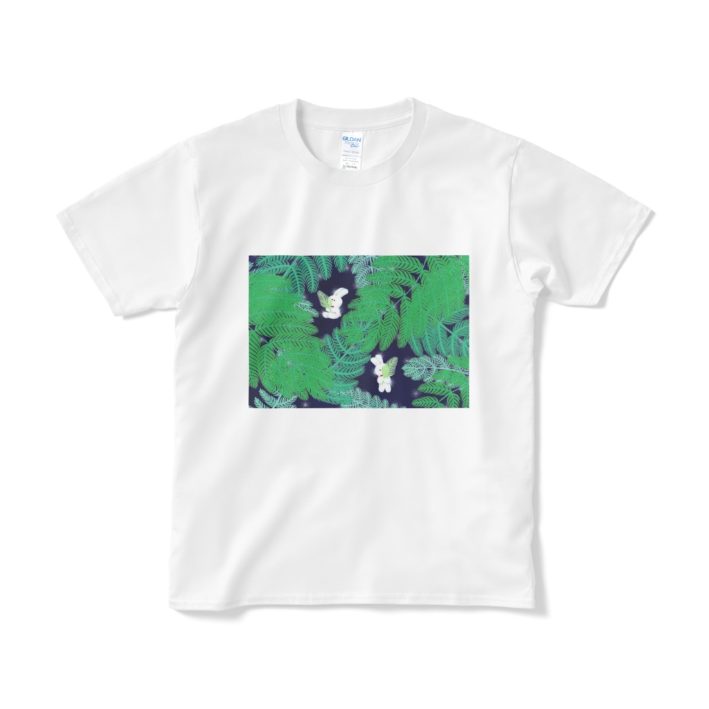 うさぎと植物 ｔシャツ March Booth