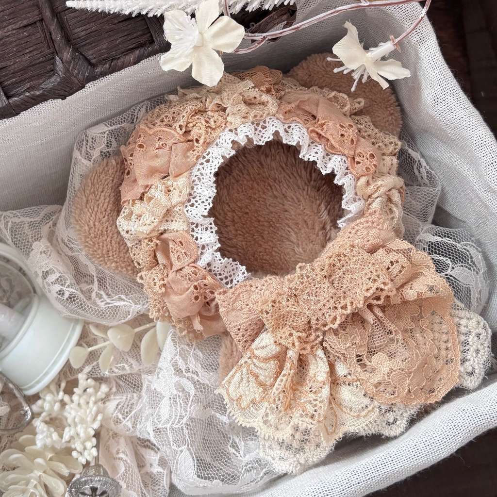 茶胡桃の休息、レースぬい服｜ちびぐるみ｜着ぐるみ