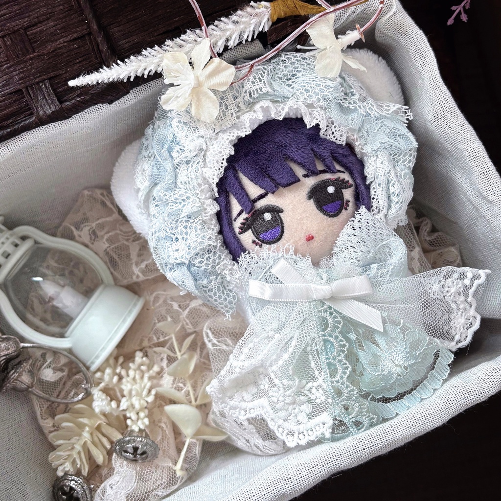 水辺の白鳥、レースぬい服|ちびぐるみ|着ぐるみ|マスコット|いつぬい