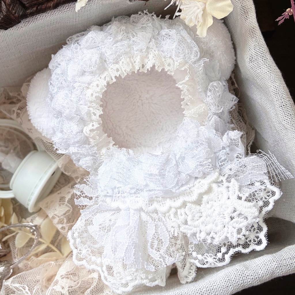 月読の白詩、アンティークぬい服｜ちびぐるみ｜いつぬい｜マスコット｜着ぐるみ