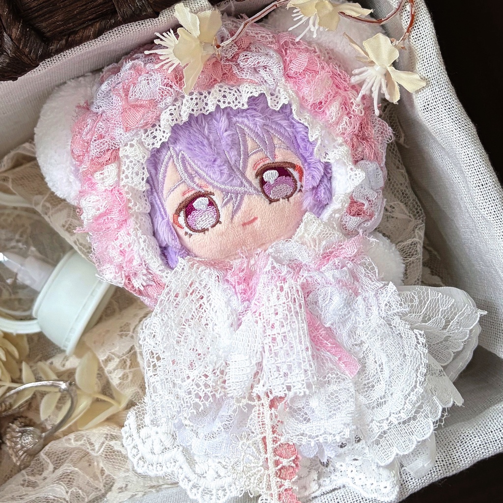 シュクレの夢見花、レースぬい服|ちびぐるみ|着ぐるみ|マスコット|いつぬい