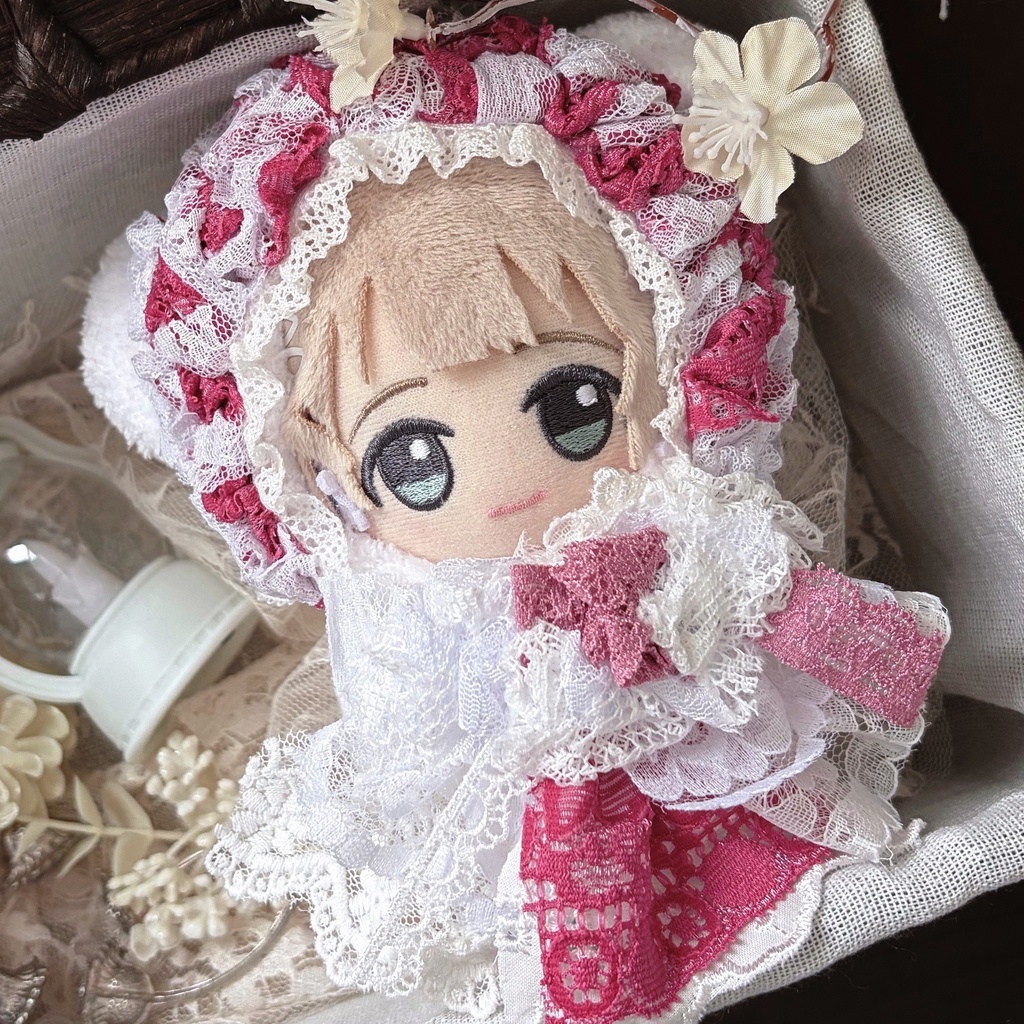 葡萄の紫月、レースぬい服|ちびぐるみ|着ぐるみ|マスコット|いつぬい