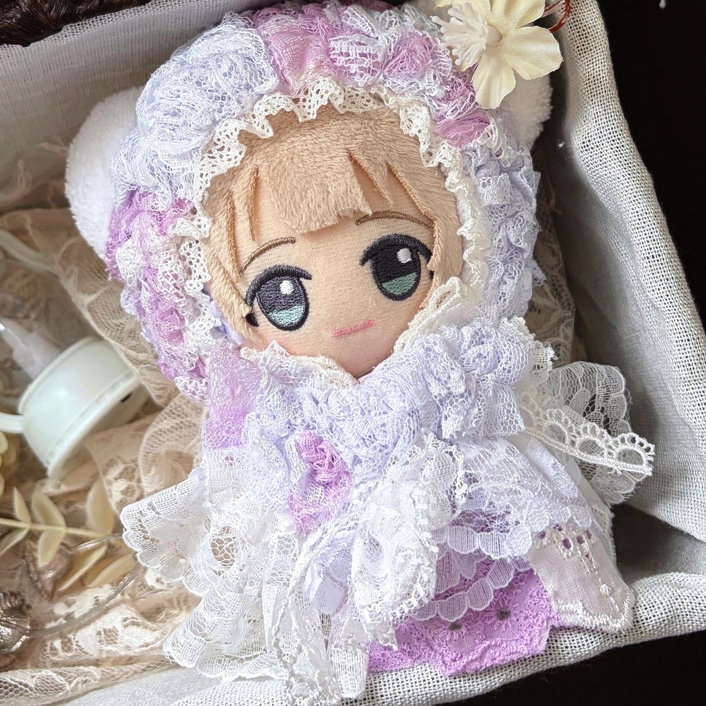 紫雫の凛音、レースぬい服|ちびぐるみ|着ぐるみ|マスコット|いつぬい