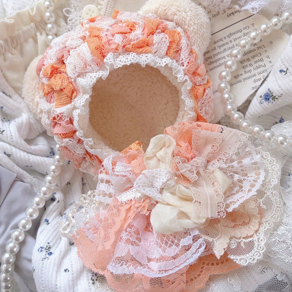 杏夢の和奏、レースぬい服｜ちびぐるみ｜着ぐるみ｜マスコット｜いつぬい