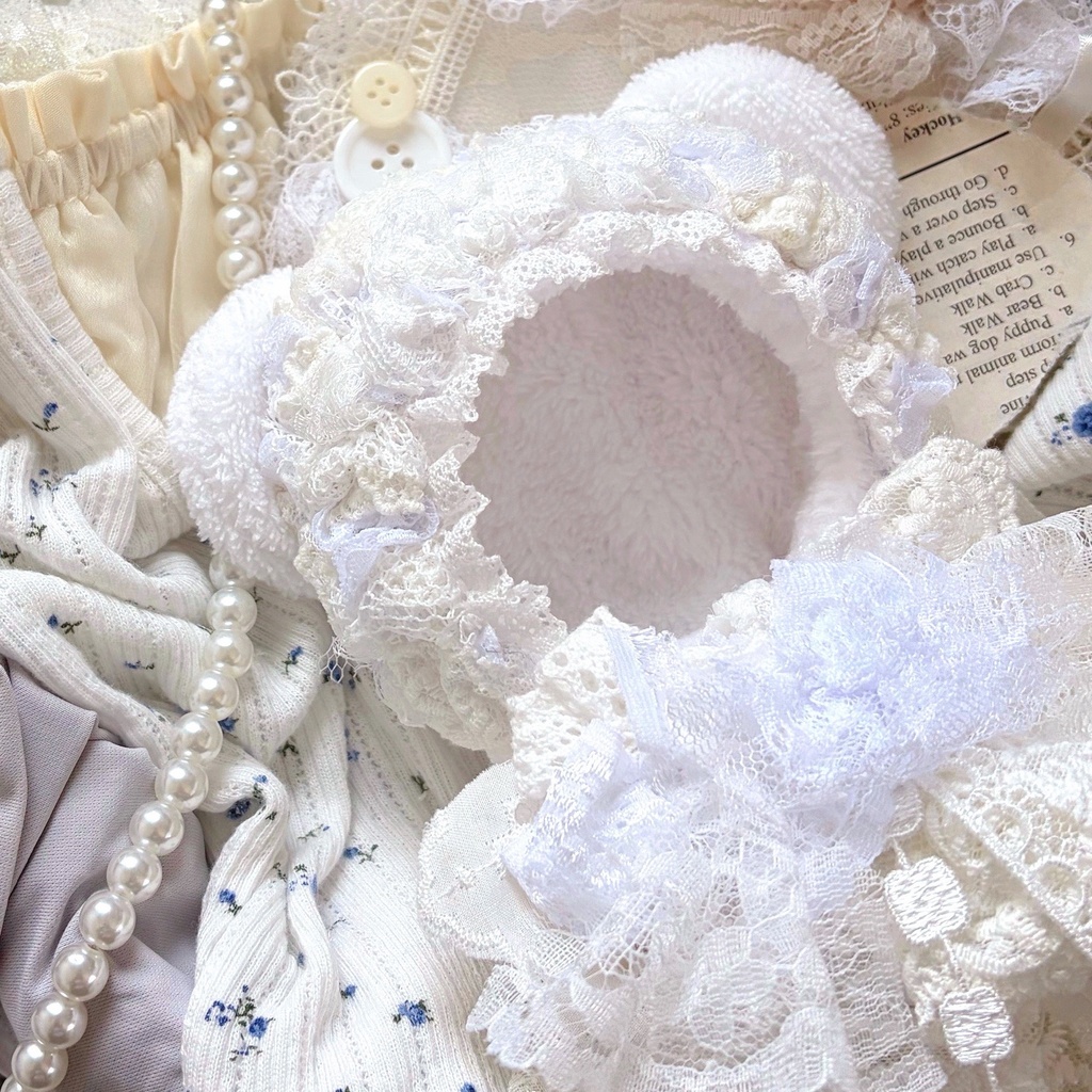 白透の羽波、レースぬい服|ちびぐるみ|着ぐるみ|マスコット|いつぬい