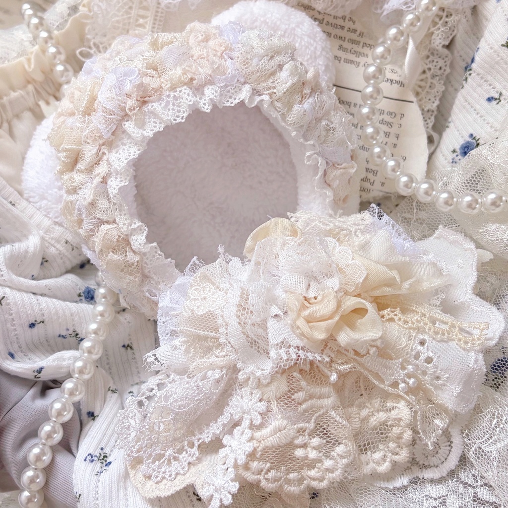 詩白の希月、レースぬい服|ちびぐるみ|着ぐるみ|マスコット|いつぬい