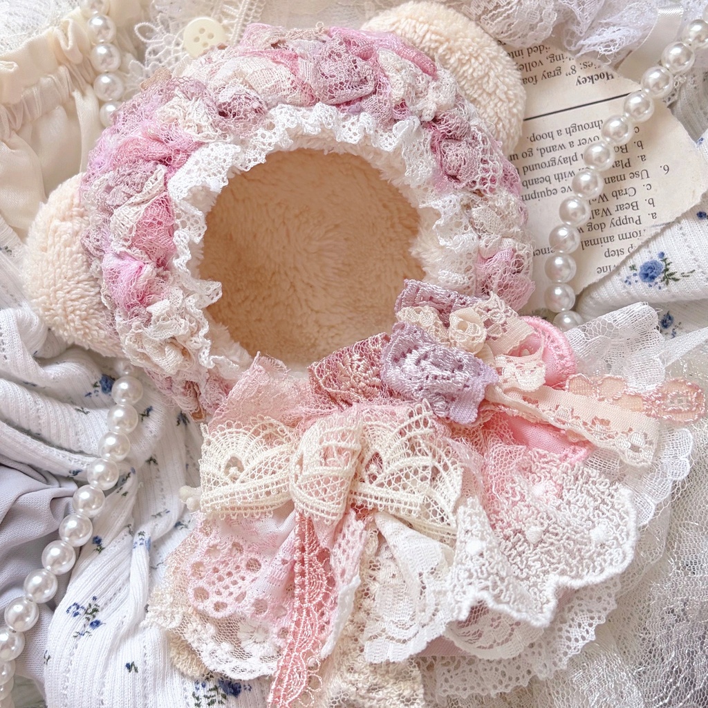 梨桃の花夢、レースぬい服｜ちびぐるみ｜着ぐるみ｜マスコット｜いつぬい