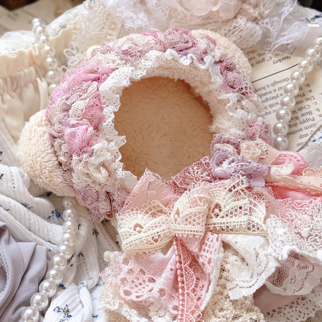 梨桃の花夢、レースぬい服|ちびぐるみ|着ぐるみ|マスコット|いつぬい