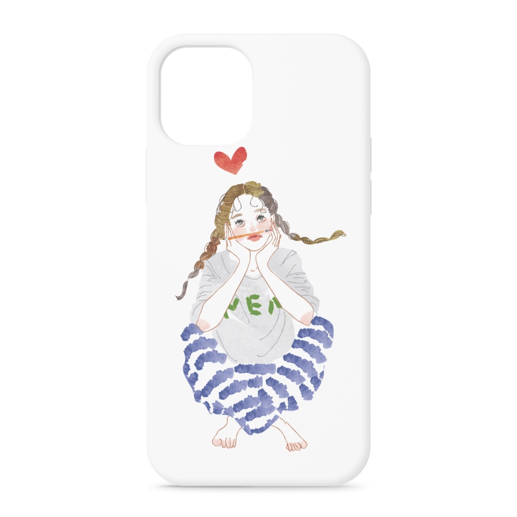 スマホケース　三つ編みオンナノコ