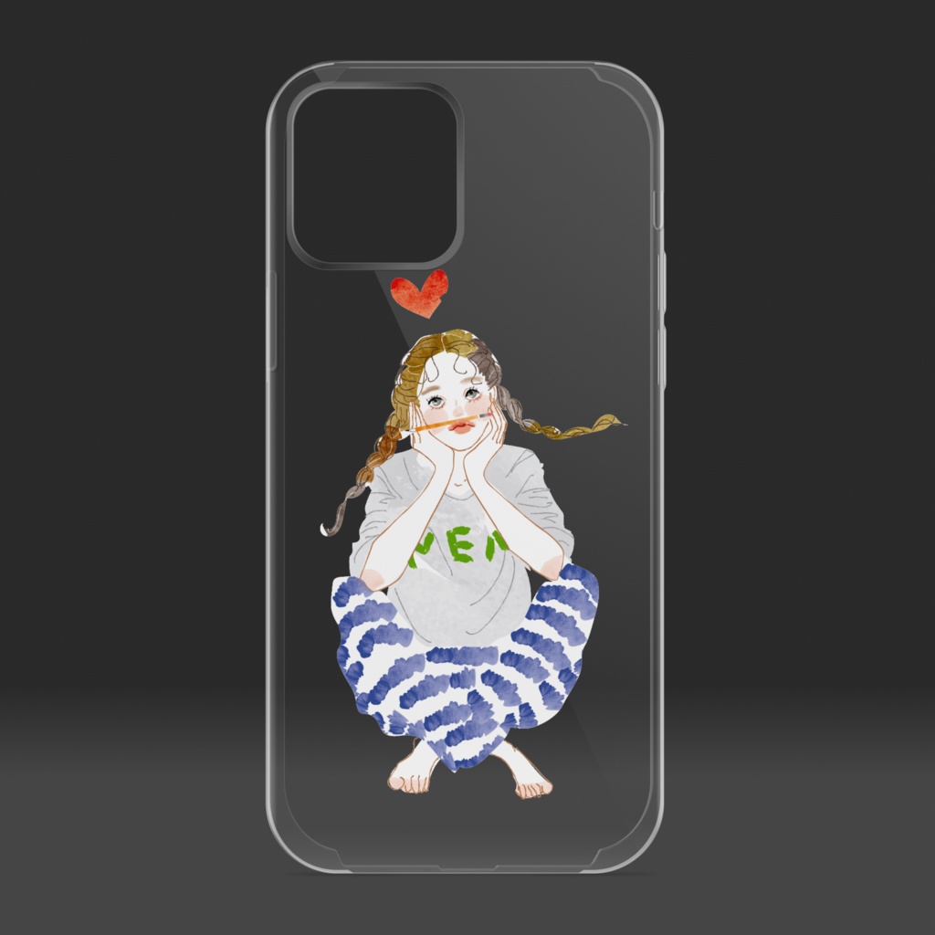 スマホケース 三つ編みオンナノコ