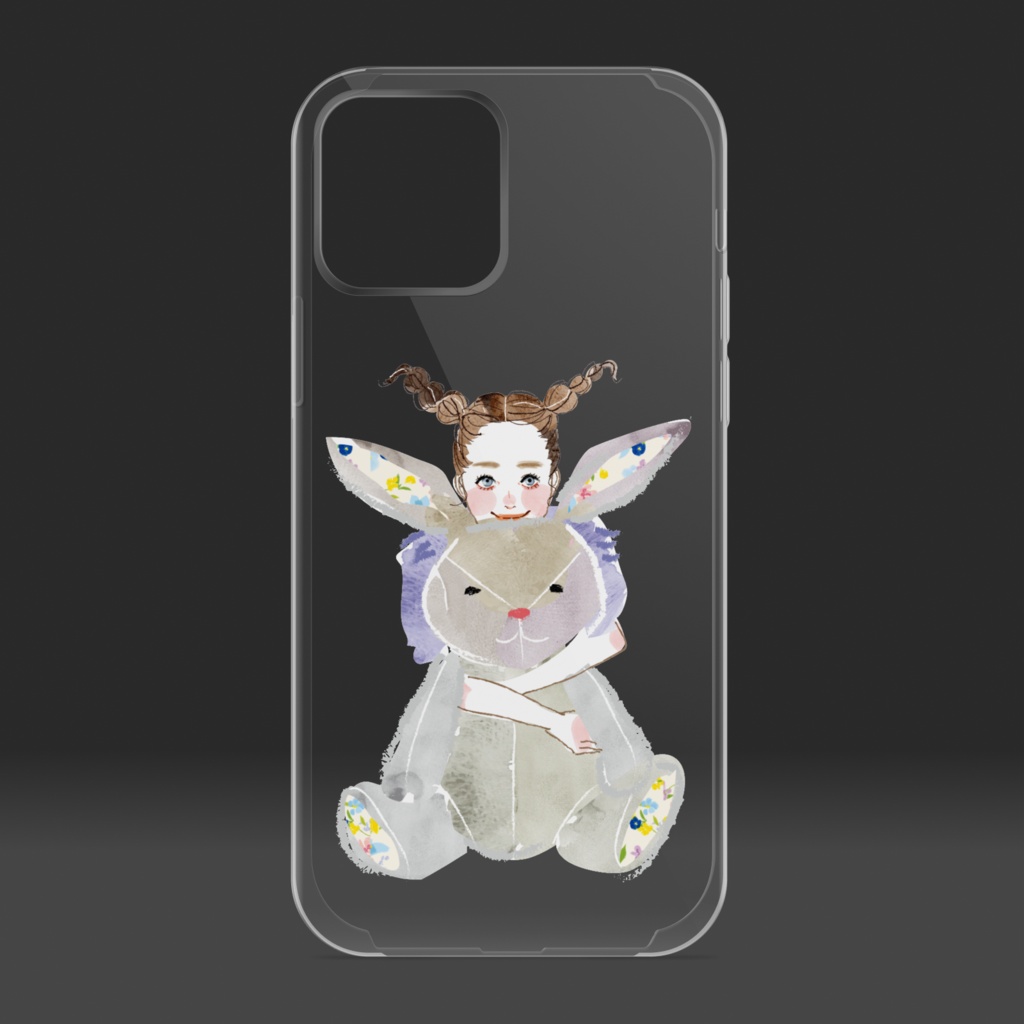 スマホケース ウサギとオンナノコ