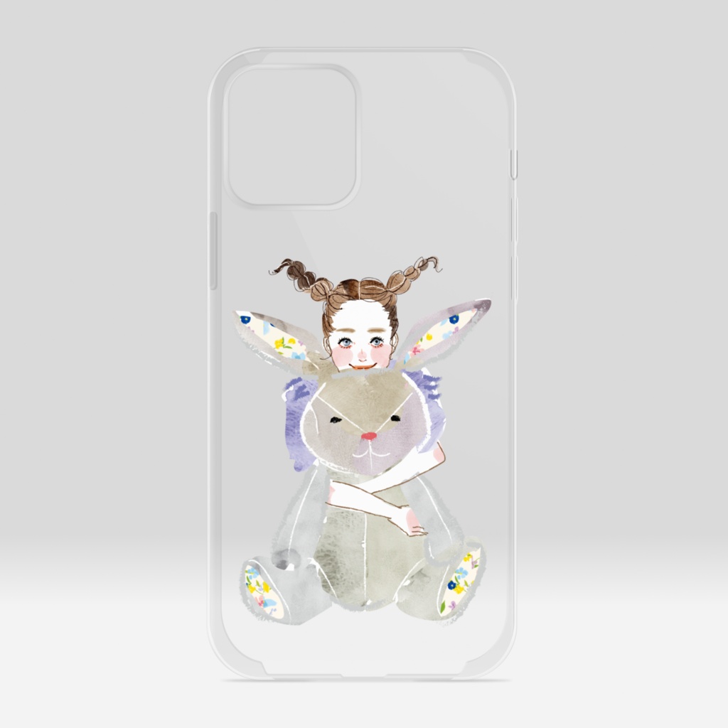 スマホケース ウサギとオンナノコ