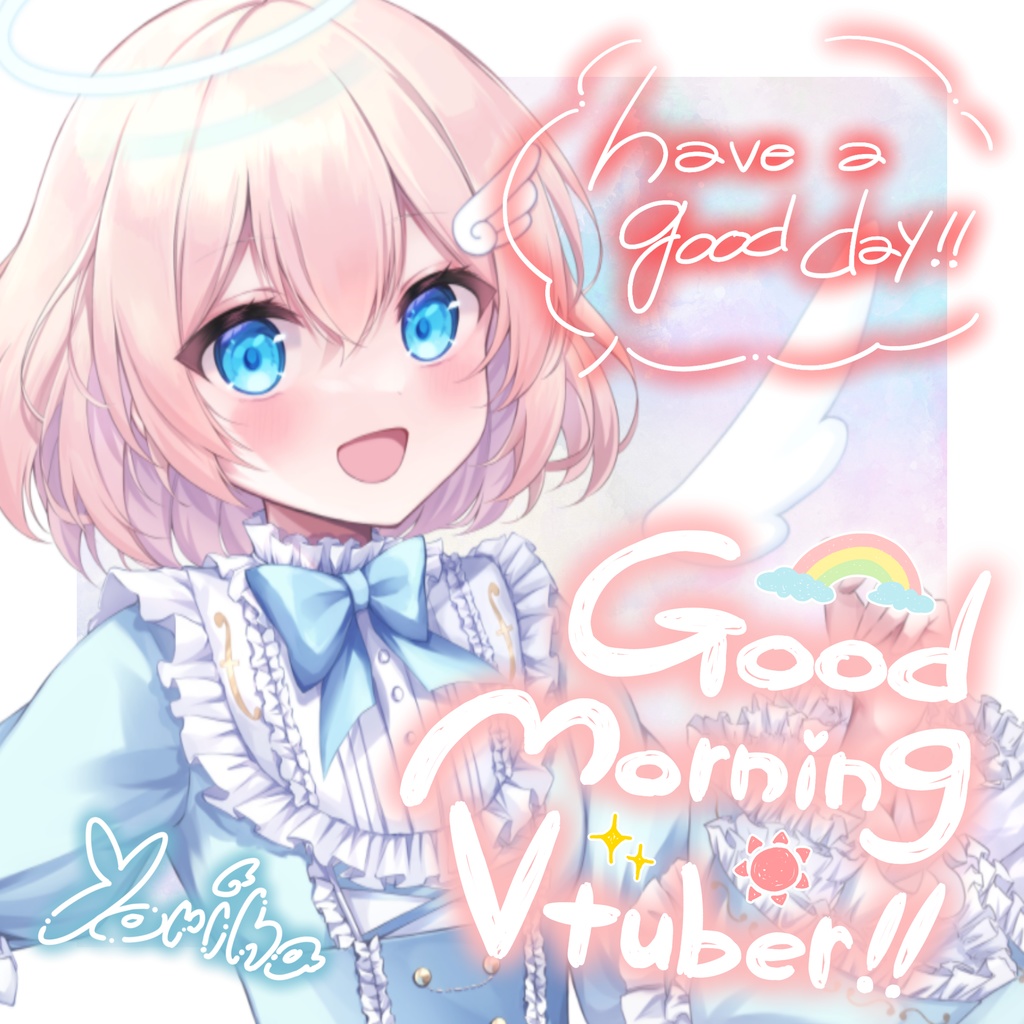 【フリー素材】おはようVtuber用手描き素材【#MATERIAL_ch87】