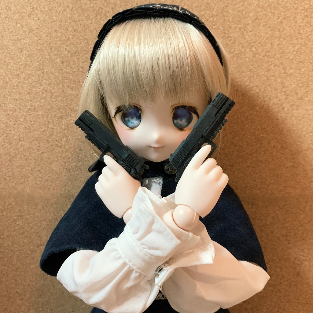 No_SW34　2丁拳銃+両ハンドセット　　セミホワイト