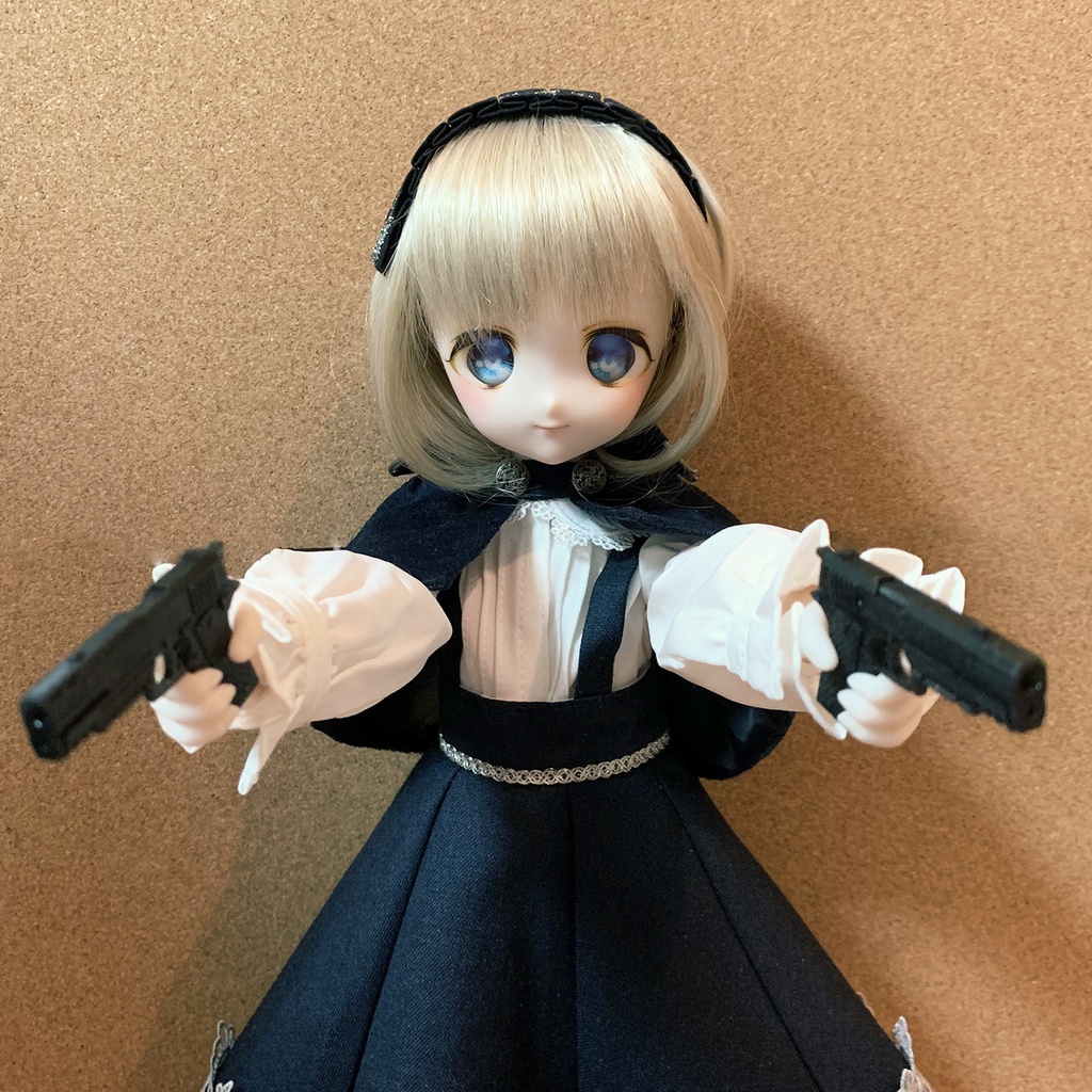 No_SW34 2丁拳銃+両ハンドセット セミホワイト