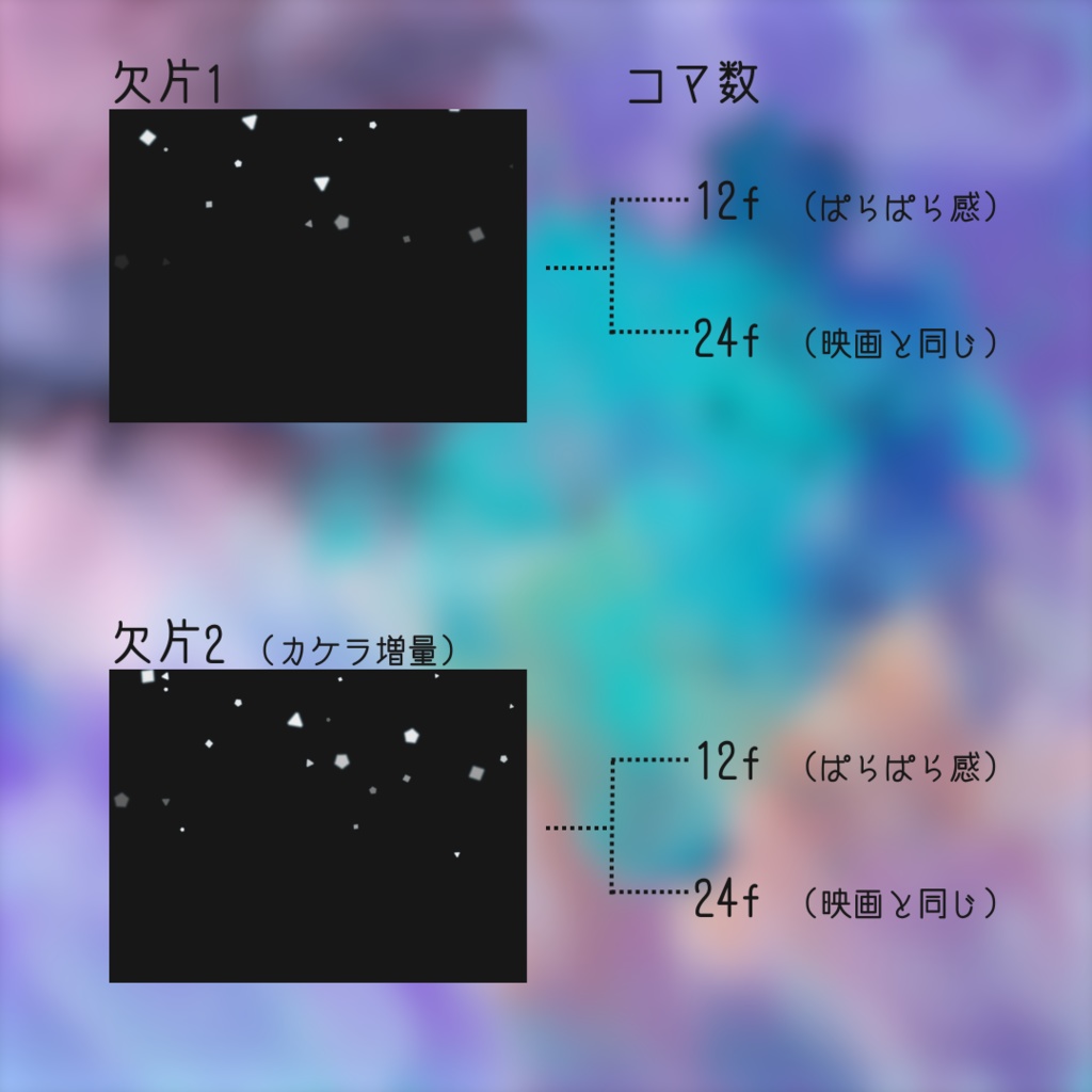 【APNG素材】欠片が降る 透過素材 ループ