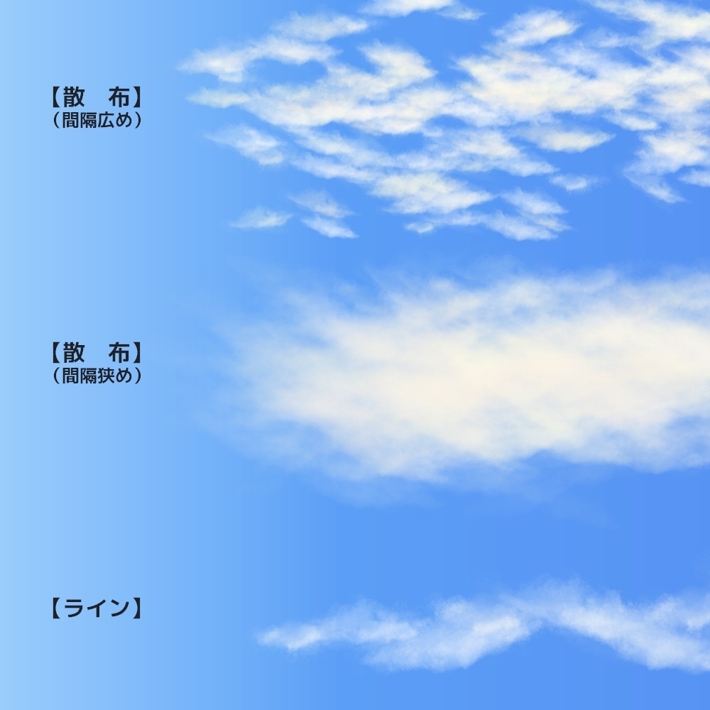 うろこ雲ブラシ