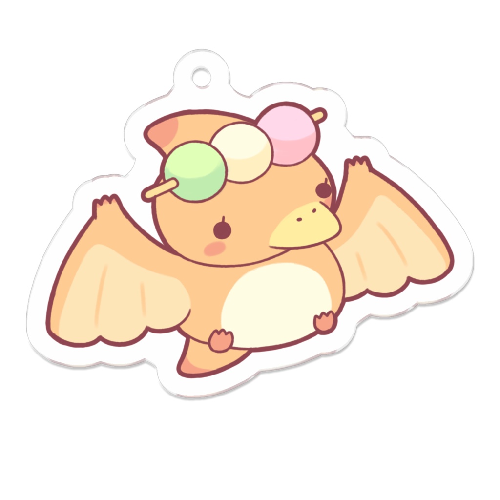 おだんごザウルス アクリルキーホルダー（コート）