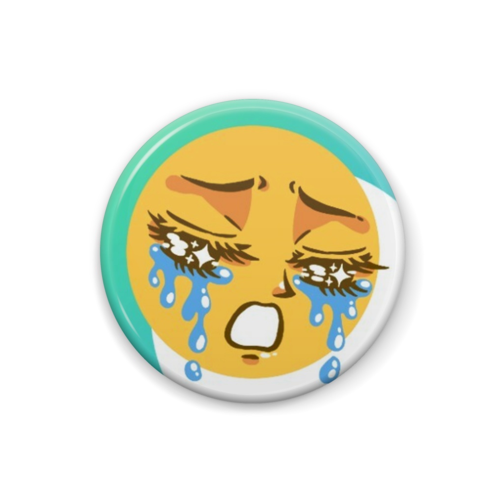 おじょ泣き 缶バッジ