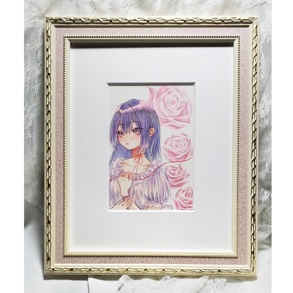 【額装原画】恋のお守り