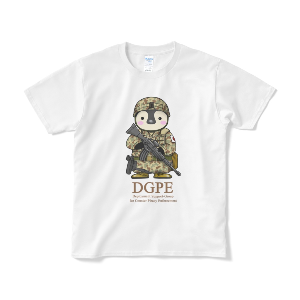 海賊対処ペンギンTシャツ(白)