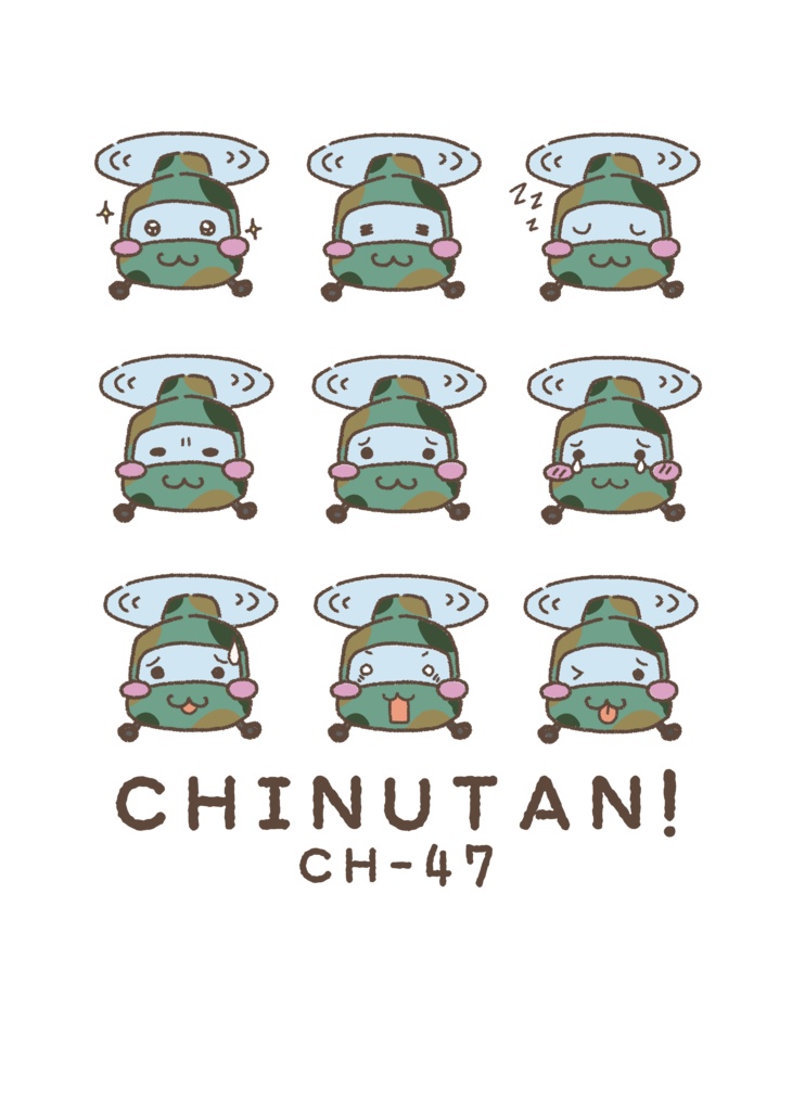 百面相チヌたんTシャツ