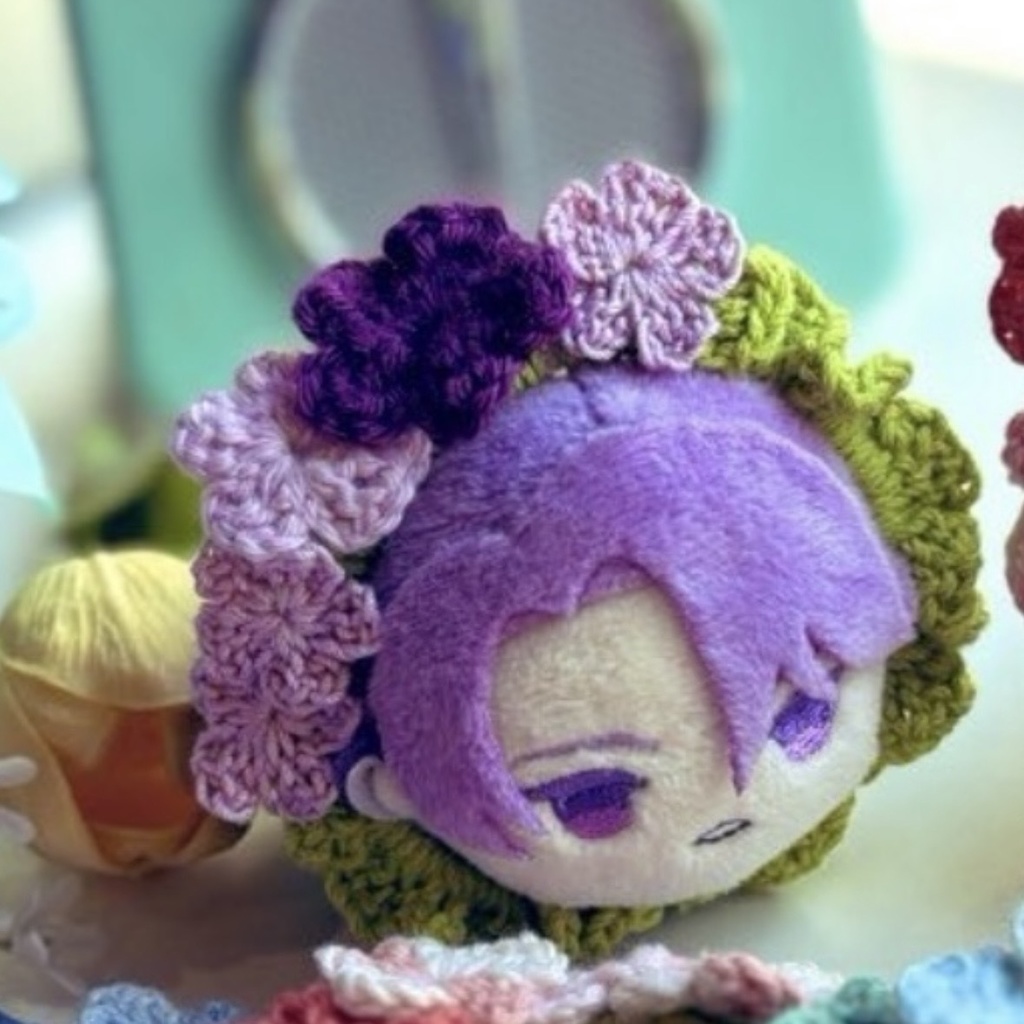 お花ばたけのヘッドドレス　紫