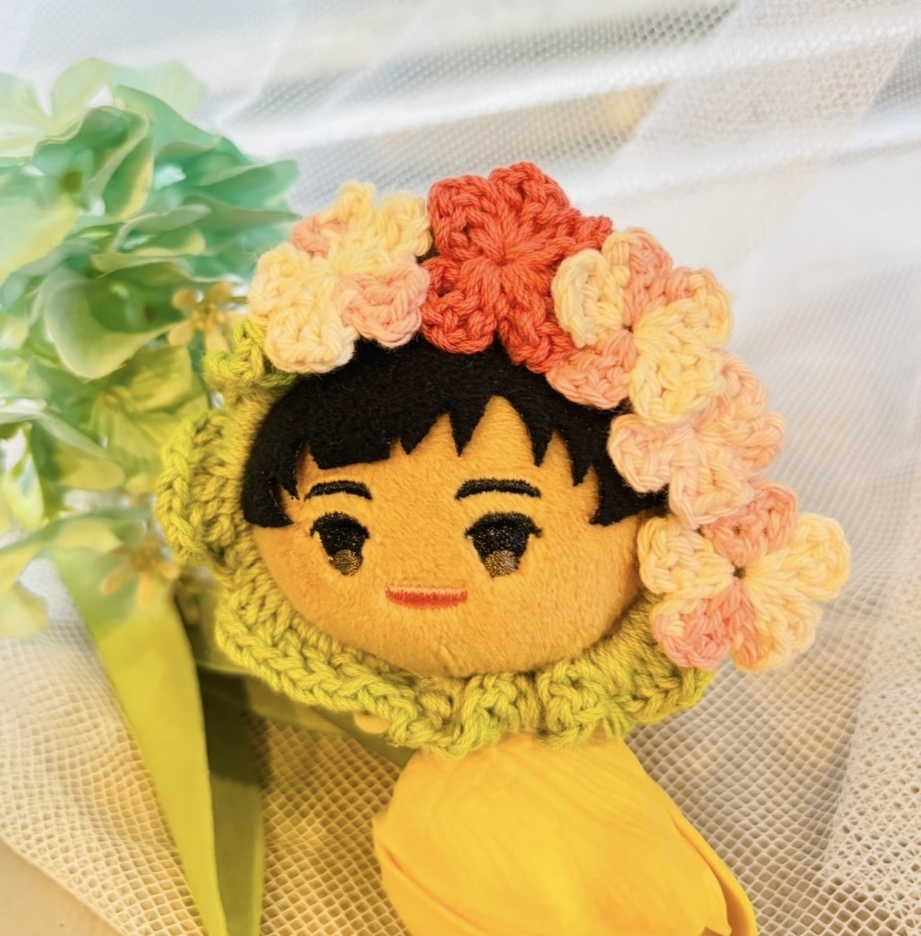 お花ばたけのヘッドドレス　ぴんく