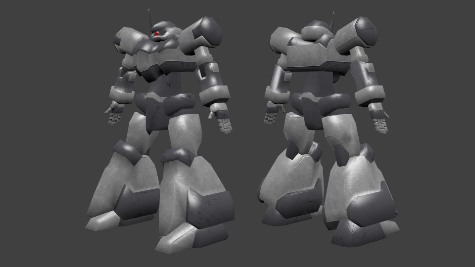 オリジナル3Dモデル:主力量産機「ゲ・スゥ」