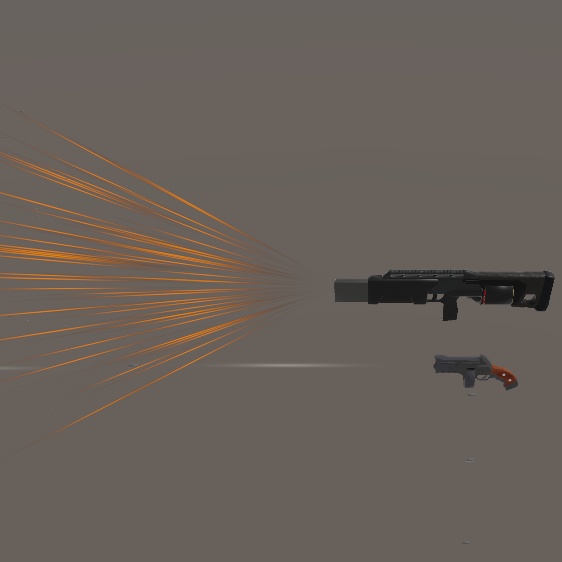 【VRC想定】エフェクト付きハンドガン+ショットガン