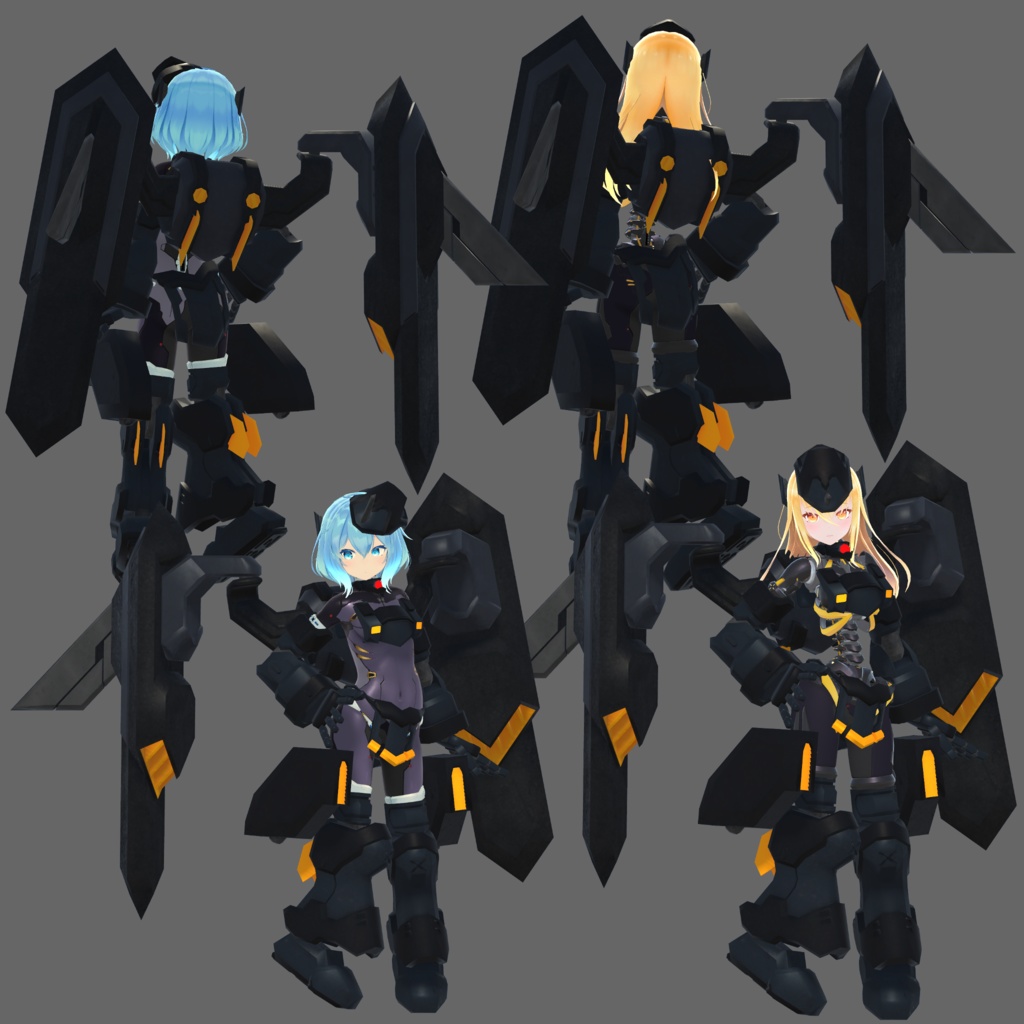 オリジナル3Dモデル「主力量産機:ゲ・スゥ弐式」