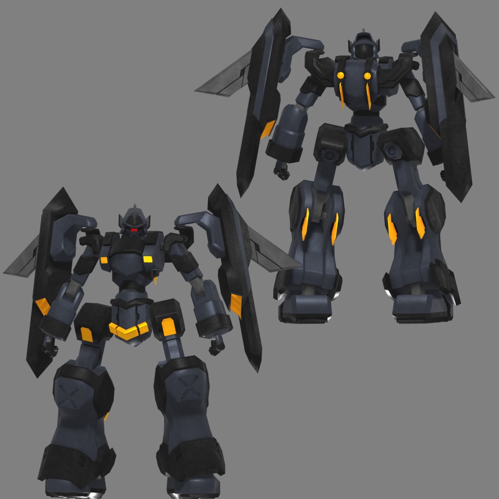 オリジナル3Dモデル「主力量産機:ゲ・スゥ弐式」