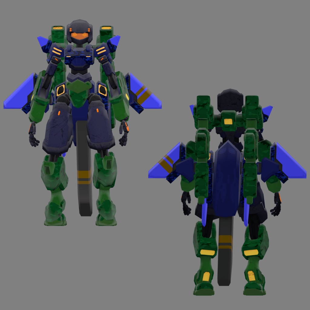 オリジナル3Dモデル「小型汎用機:フローラ02」