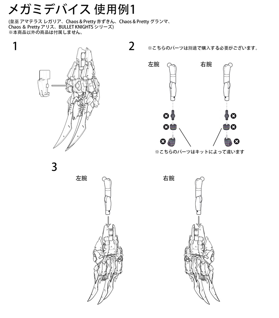 「R.Z.」メカニカル 狼爪・メガミデバイス