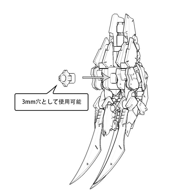 「R.Z.」メカニカル 狼爪・メガミデバイス