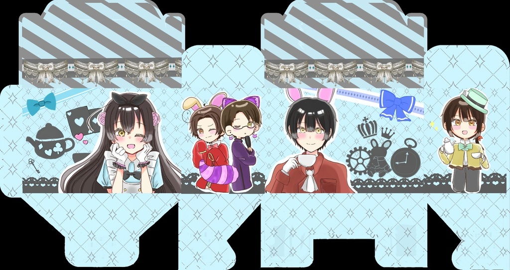 アリスモチーフ亜細亜缶バッチ インドネシア