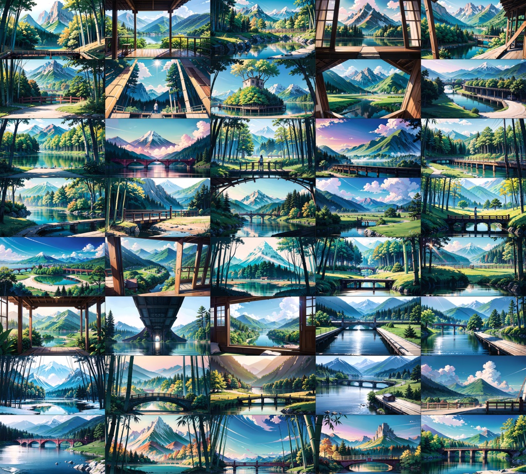 山脈・150枚【イラスト背景素材•ゲーム背景素材】