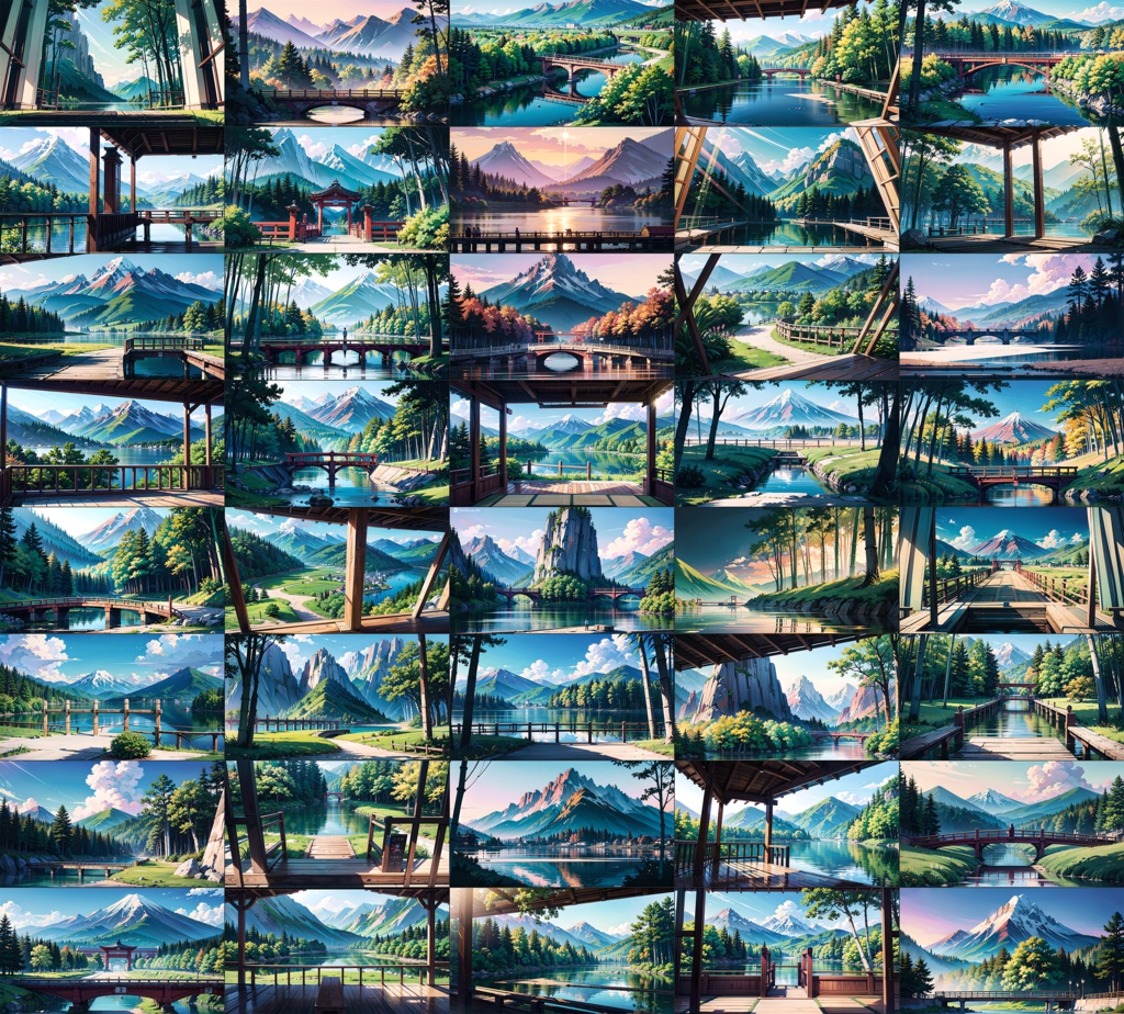 山脈・150枚【イラスト背景素材•ゲーム背景素材】