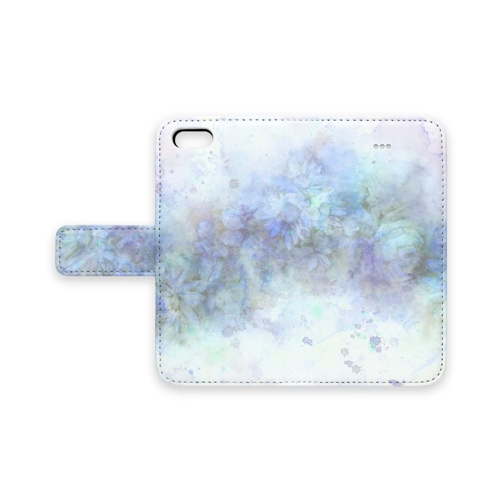 花柄のiPhoneケース(Blue)