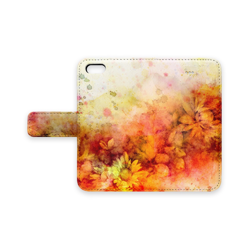 花のiPhoneケース(orange)