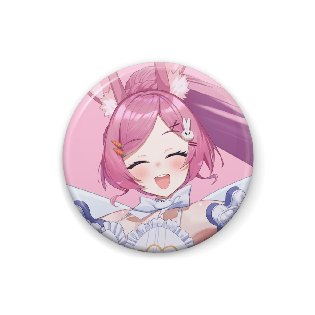 君を応援缶バッチ(白衣装にっこり)