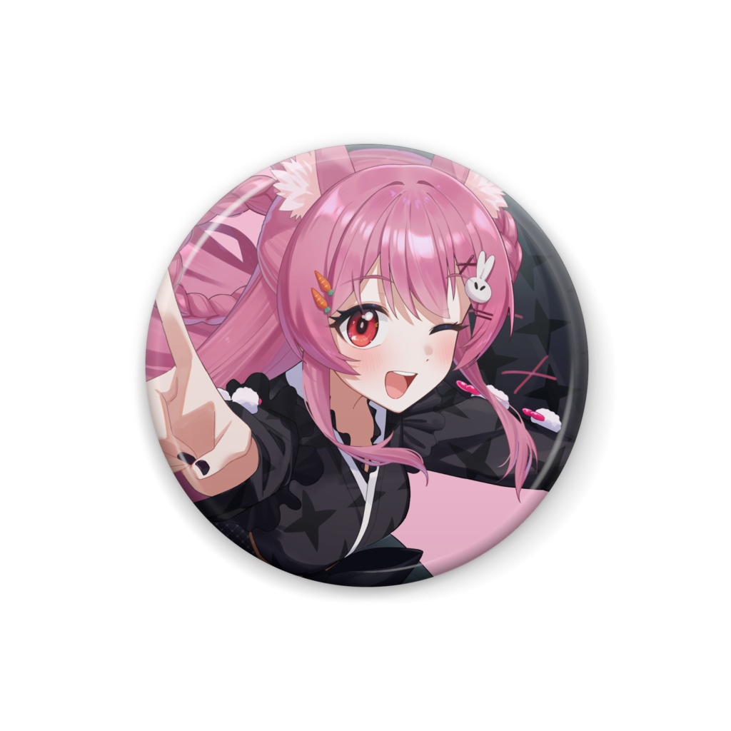 君を応援缶バッチ(黒衣装ウィンク)