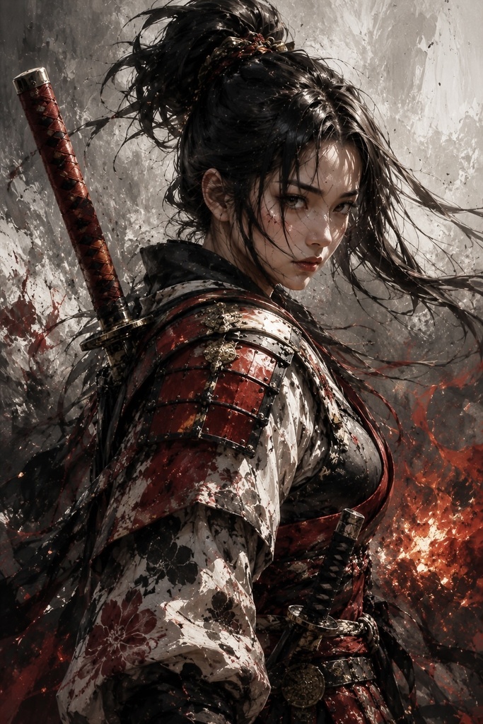 紅蓮の戦姫：血戦の最前線に立つ女武者