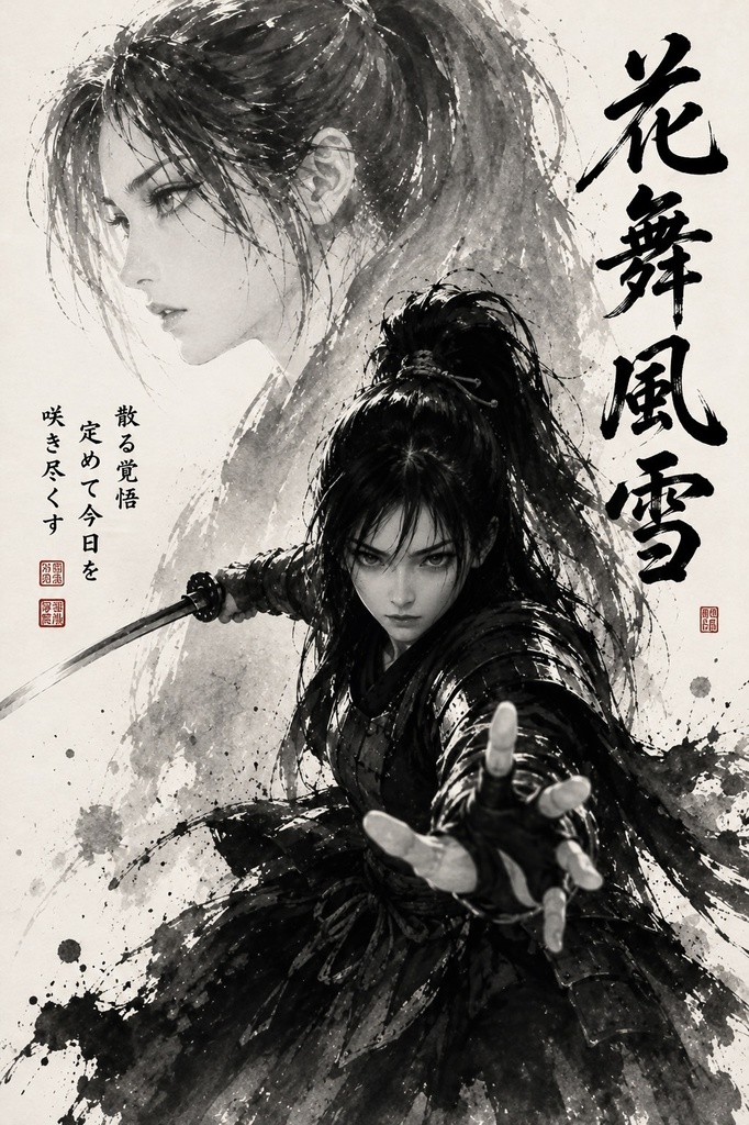 Hanamai Fubuki Vol.1 – Japanese Sumi-e Art Collection